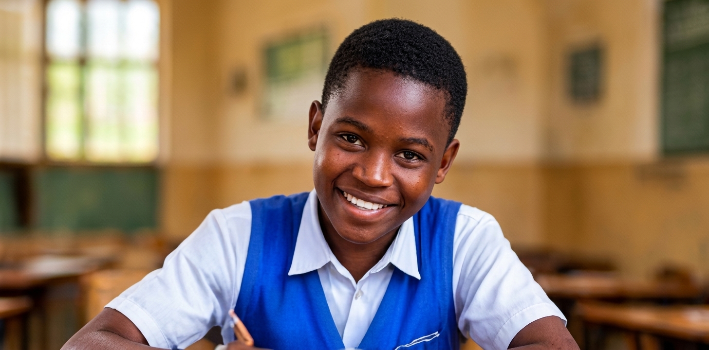 Un apprenant concentré sur son travail en classe