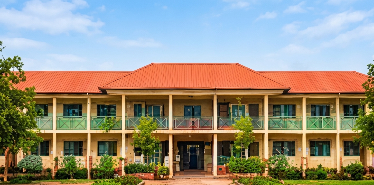 Le bâtiment d'un établissement scolaire
